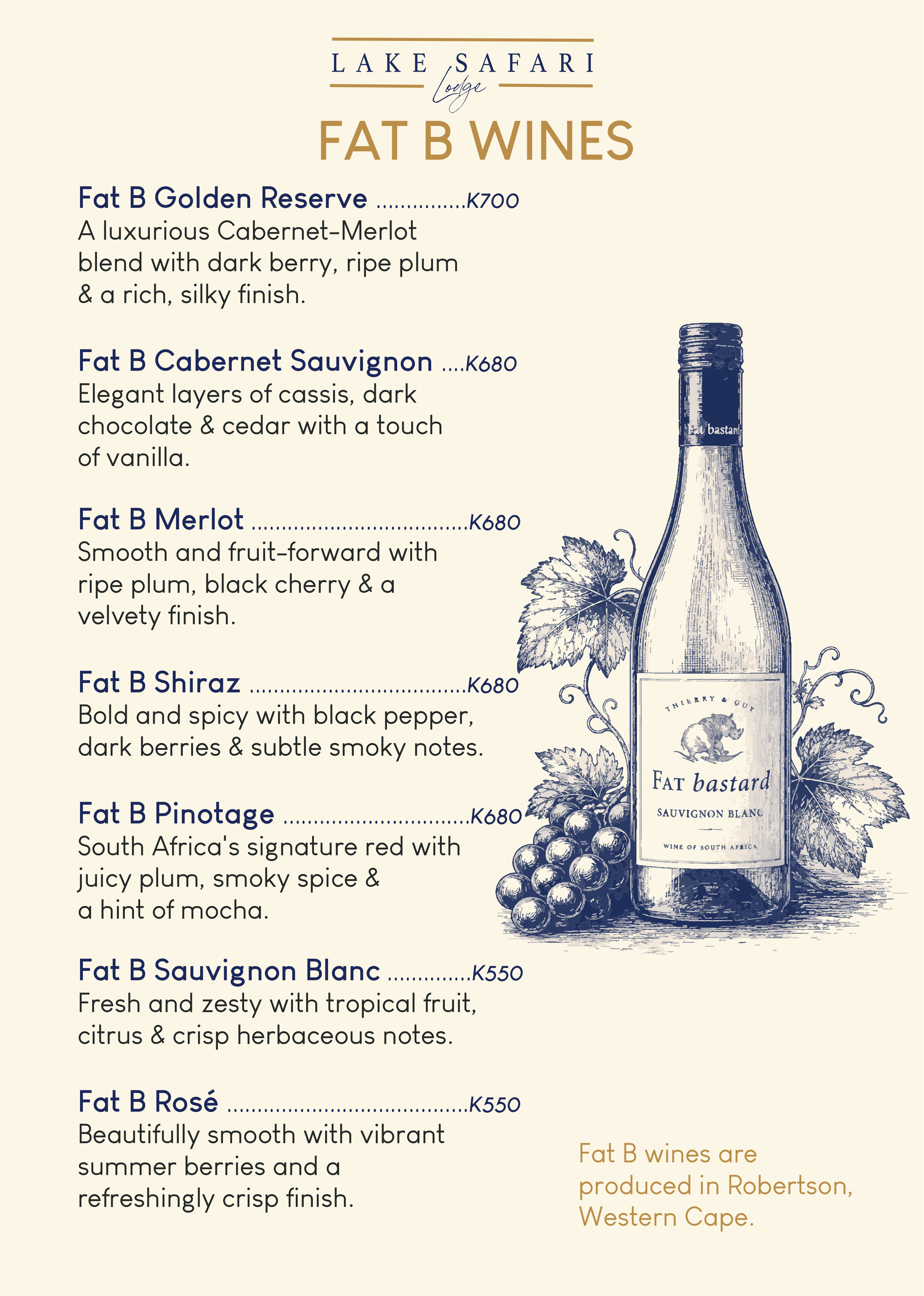 Wine Menu