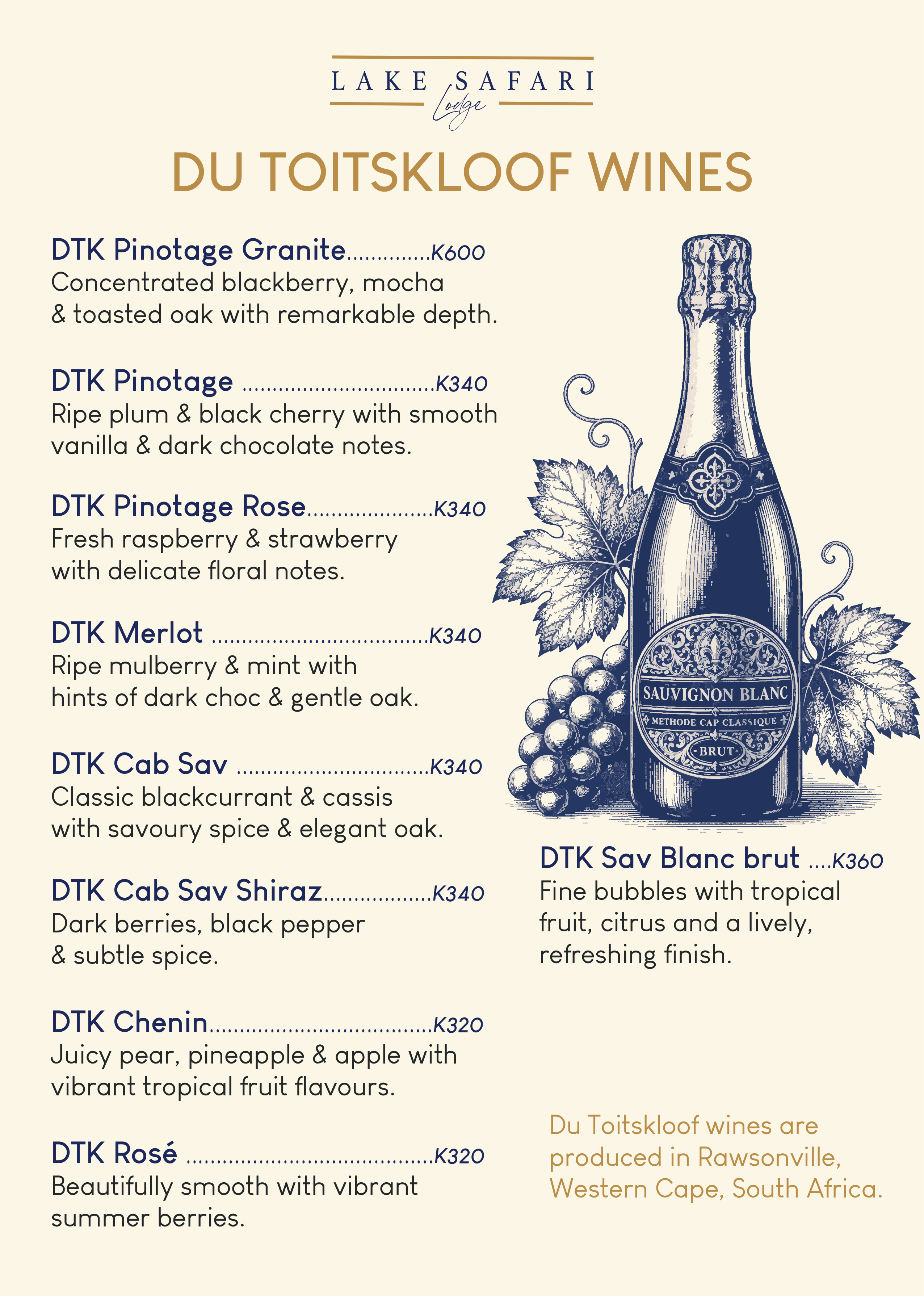 Wine Menu