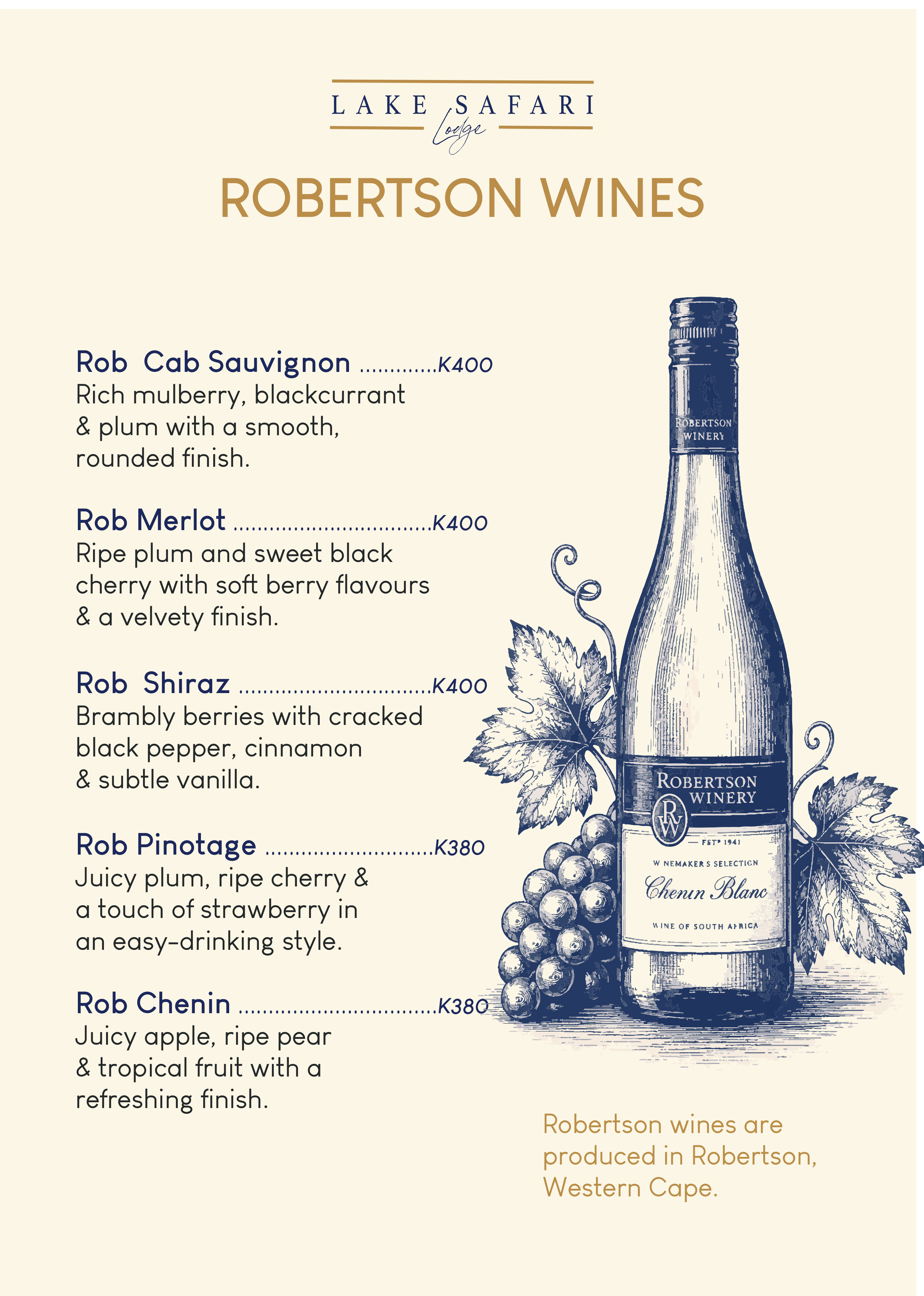 Wine Menu