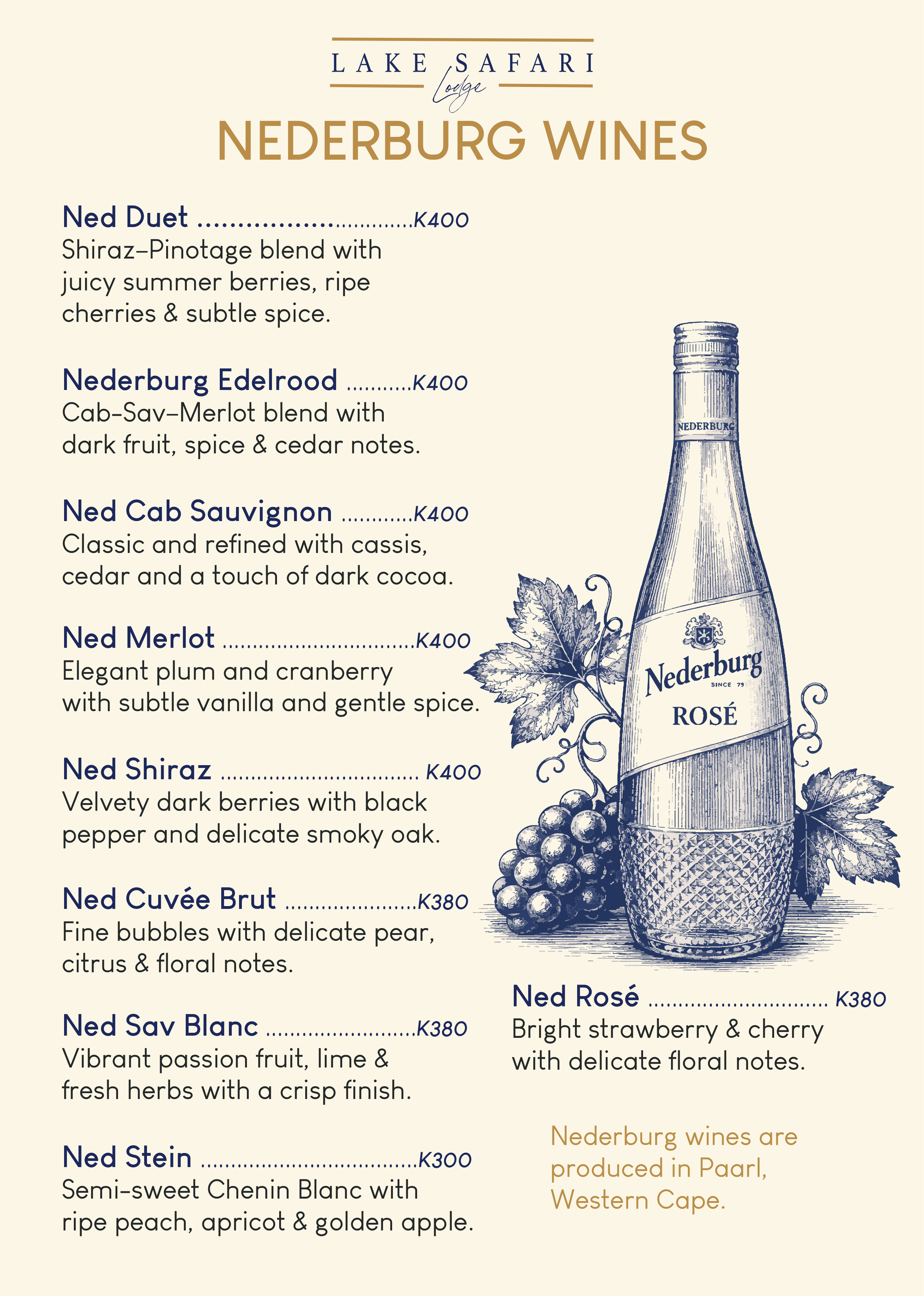Wine Menu