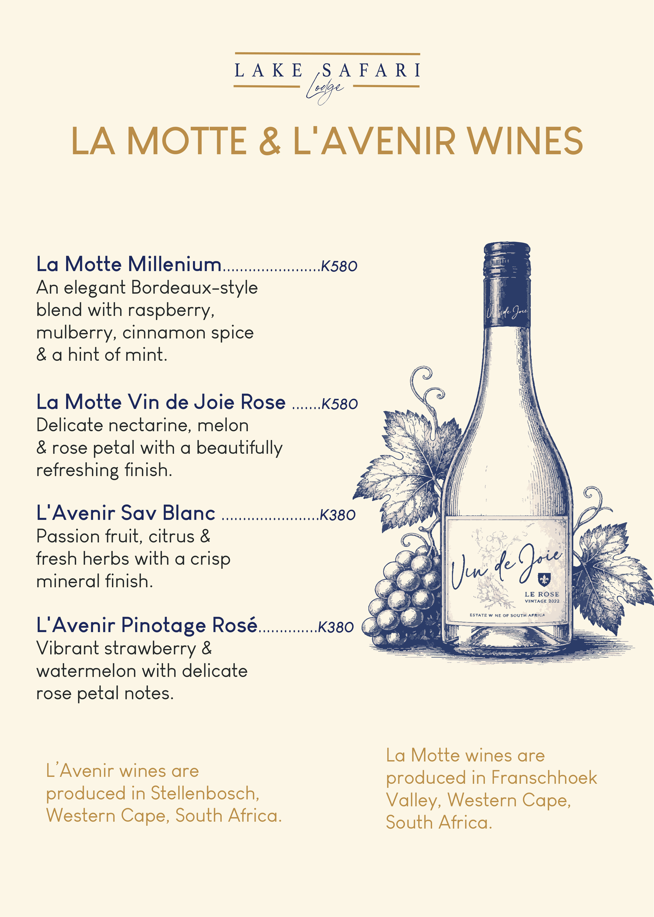 Wine Menu